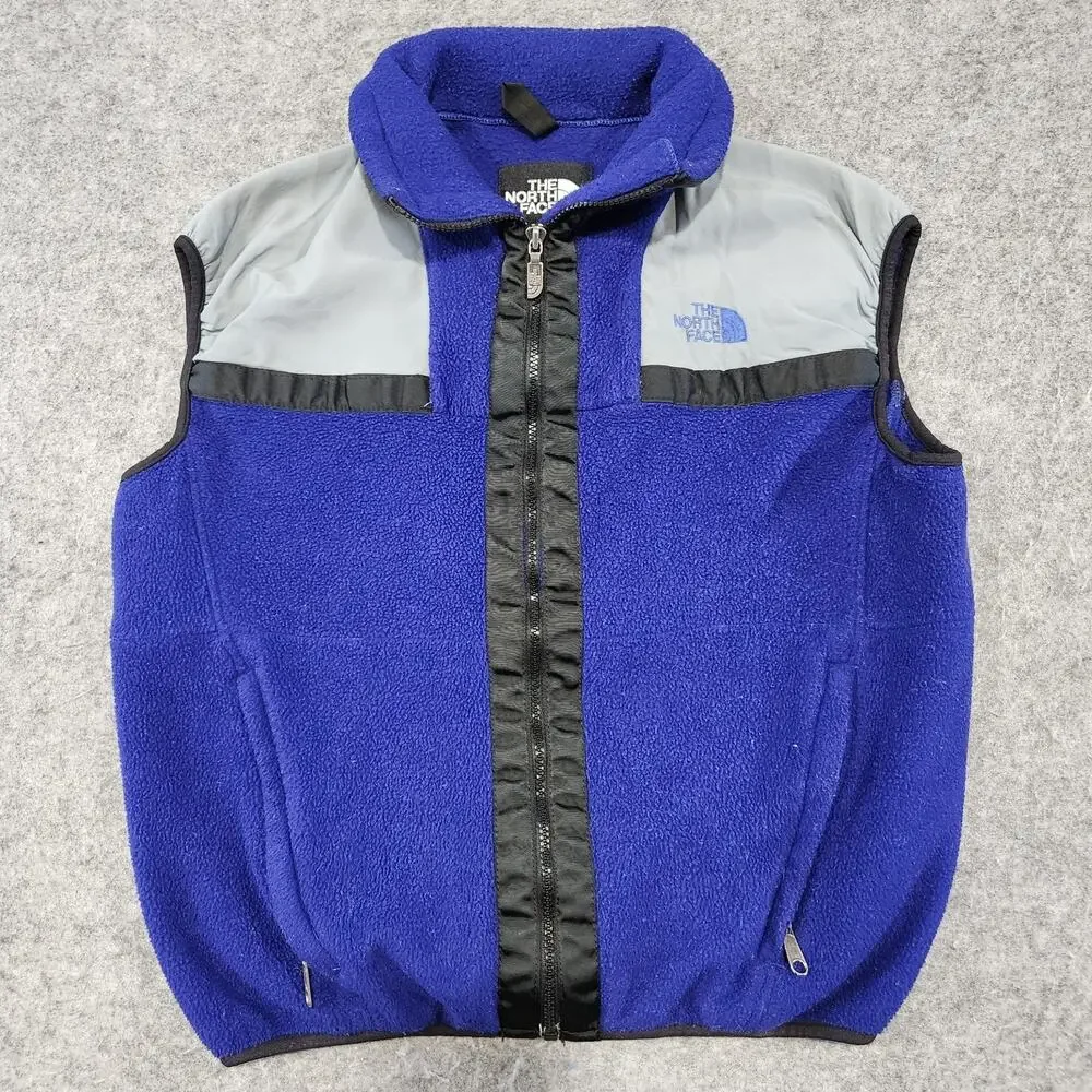 VTG 90s The North Face TNF Mens S Small Fleece‎ Full Zip Vest Jacket USA Made